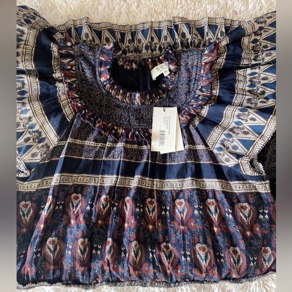 NWT Sea New York Tasha Print Short Sleeve Mini Tiered Dress Size M - Picture 4 of 8